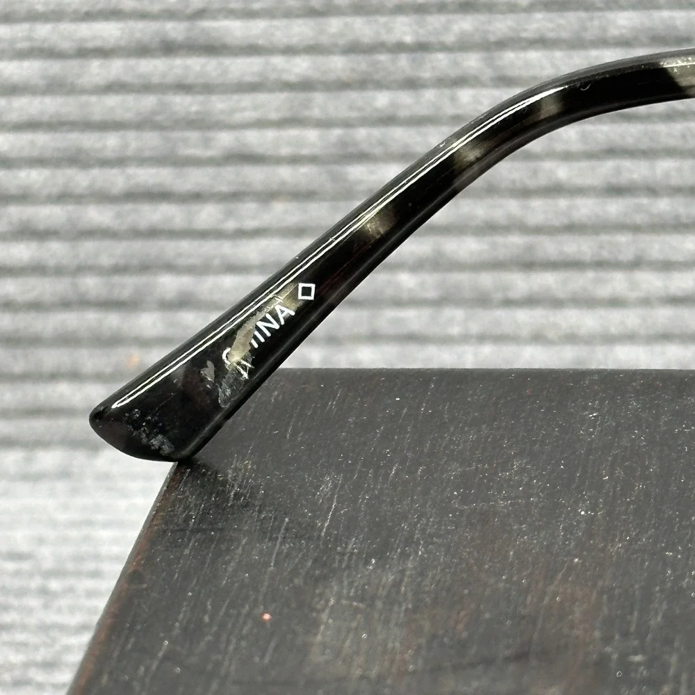 Design Optics Black Tortoise Semi Rimless Cat Eye y2k Reading Glasses SS0116 vtg